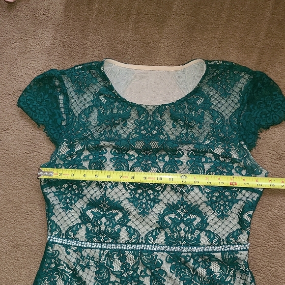 Elegant Teal Lace Kids Dress - Picture 8 of 10